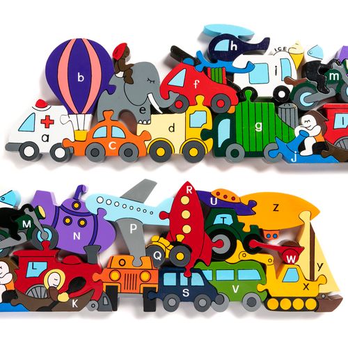 Alphabet Transport Jigsaw Puzzle and Playset